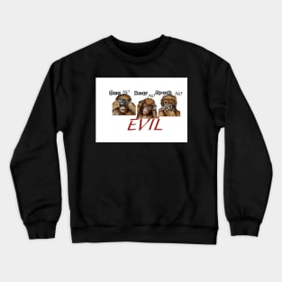 Three Wise Orangutans Crewneck Sweatshirt